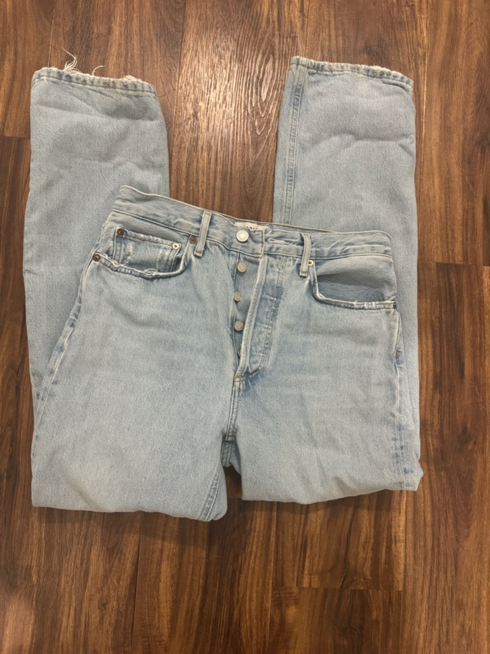 Agolde Light Blue Straight Jeans